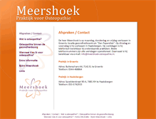 Tablet Screenshot of meershoek-osteopathie.nl